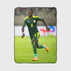 Sadio Mane encouraging Football Fleece Blanket 1