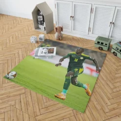 Sadio Mane encouraging Football Rug 1