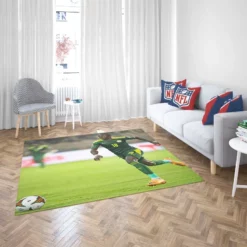 Sadio Mane encouraging Football Rug 2