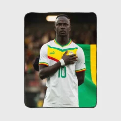 Sadio Mane enduring Football Fleece Blanket 1