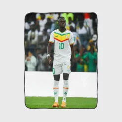 Sadio Mane enthusiastic Football Fleece Blanket 1