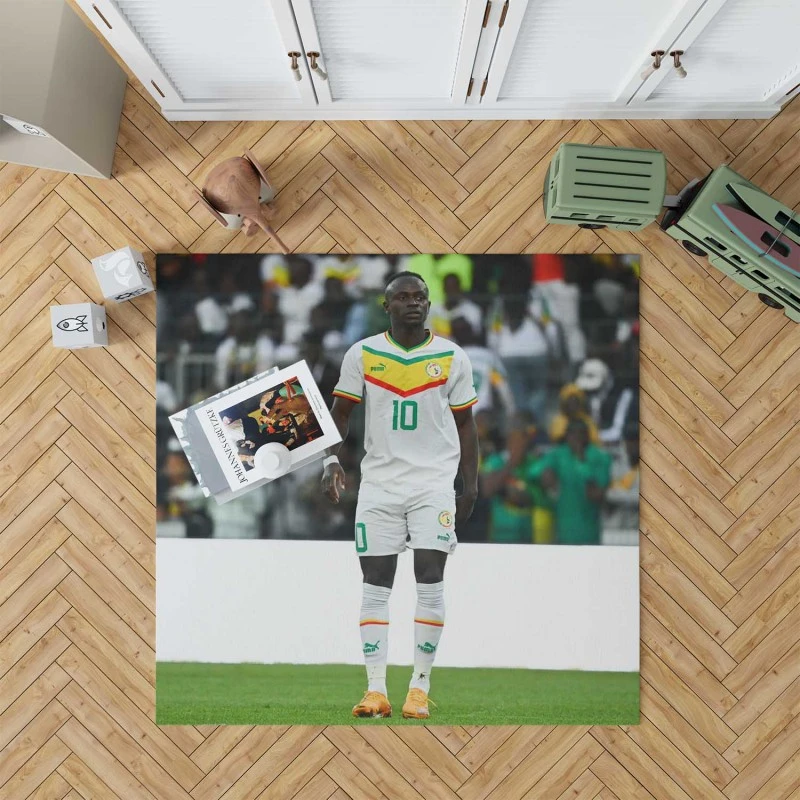 Sadio Mane enthusiastic Football Rug