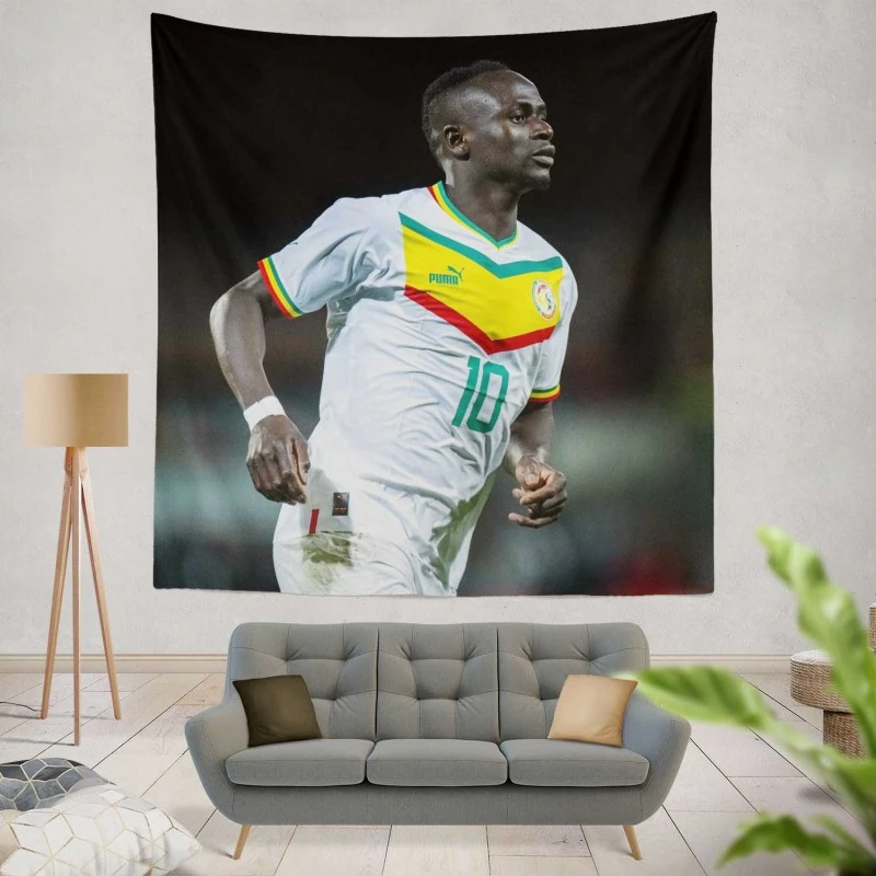 Sadio Mane ethical Football Senegal Tapestry