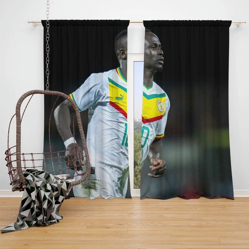 Sadio Mane ethical Football Senegal Window Curtain