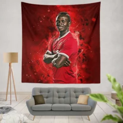Sadio Mane extraordinary Football Tapestry