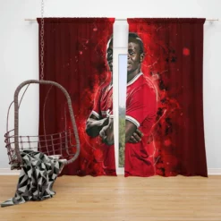 Sadio Mane extraordinary Football Window Curtain