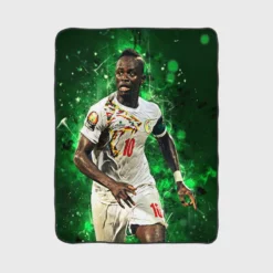 Sadio Mane fast Football Fleece Blanket 1