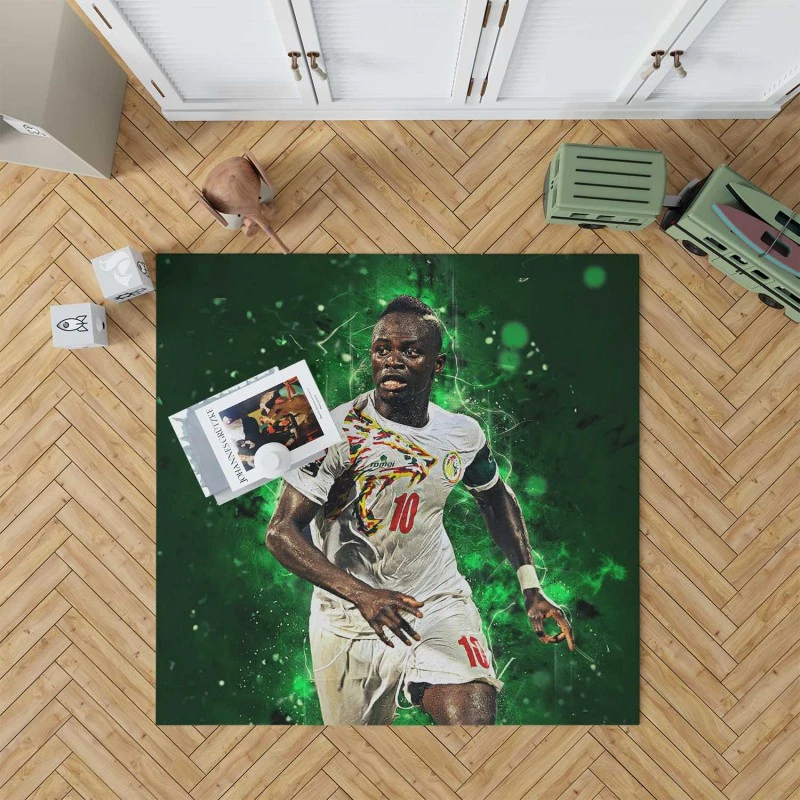 Sadio Mane fast Football Rug