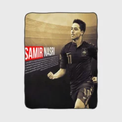 Samir Nasri Excellent Footballer Fleece Blanket 1