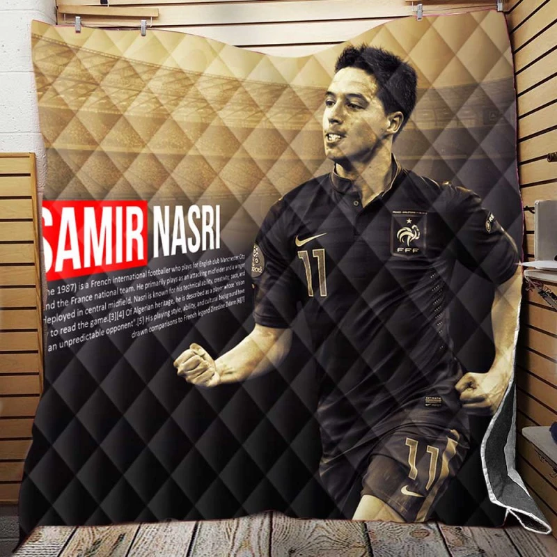 Samir Nasri Excellent Footballer Quilt Blanket