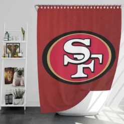 San Francisco 49ers Logo Shower Curtain