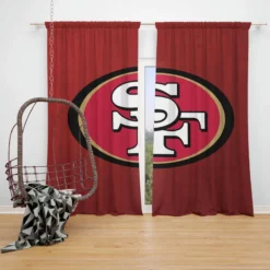 San Francisco 49ers Logo Window Curtain