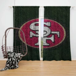 San Francisco 49ers NFL Football Player Window Curtain