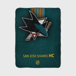 San Jose Sharks NHL Hockey Club Fleece Blanket 1