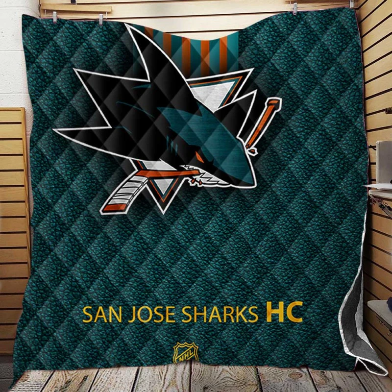San Jose Sharks NHL Hockey Club Quilt Blanket