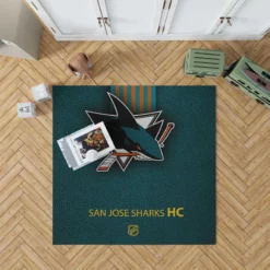 San Jose Sharks NHL Hockey Club Rug