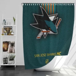 San Jose Sharks NHL Hockey Club Shower Curtain