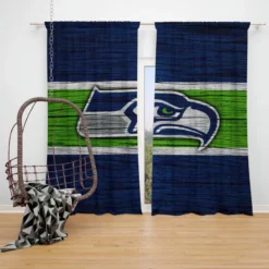 Seattle Seahawks Team Logo Window Curtain