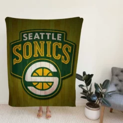 Seattle Supersonics NBA Basketball Club Fleece Blanket