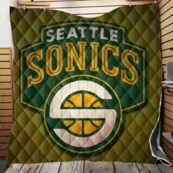 Seattle Supersonics NBA Basketball Club Quilt Blanket