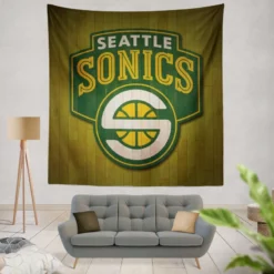 Seattle Supersonics NBA Basketball Club Tapestry
