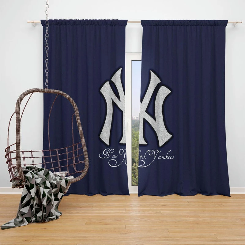 Sensational American MLB Club Yankees Window Curtain