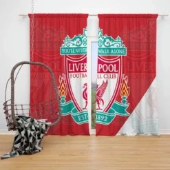 Sensational British Football Club Liverpool FC Window Curtain