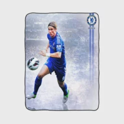 Sensational Football Player Fernando Torres Fleece Blanket 1