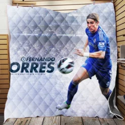 Sensational Football Player Fernando Torres Quilt Blanket