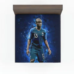 Sensational France Football Player N Golo Kante Fitted Sheet