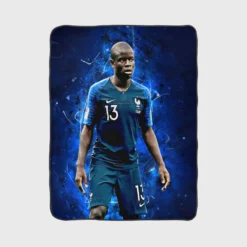 Sensational France Football Player N Golo Kante Fleece Blanket 1