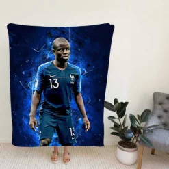 Sensational France Football Player N Golo Kante Fleece Blanket