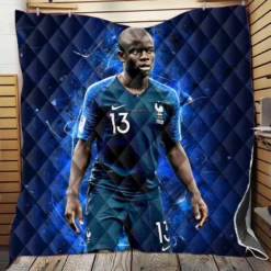 Sensational France Football Player N Golo Kante Quilt Blanket