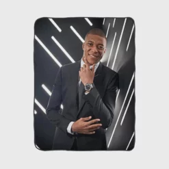 Sensational French Football Player Kylian Mbappe Lottin Fleece Blanket 1