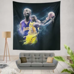 Sensational NBA Basketball Player Kobe Bryant Tapestry