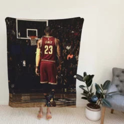 Sensational NBA Basketball Player LeBron James Fleece Blanket