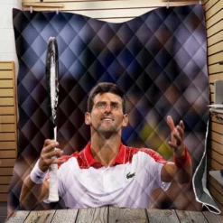 Serbian Professional Tennis Player Novak Djokovic Quilt Blanket