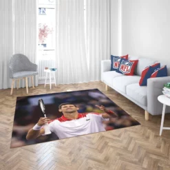 Serbian Professional Tennis Player Novak Djokovic Rug 2