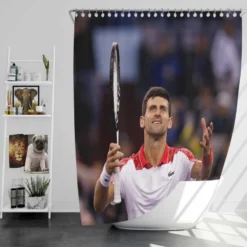 Serbian Professional Tennis Player Novak Djokovic Shower Curtain