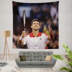 Serbian Professional Tennis Player Novak Djokovic Tapestry