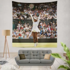 Serena Williams Excellent Tennis Player Tapestry