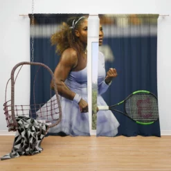 Serena Williams Wimbledon Player Window Curtain