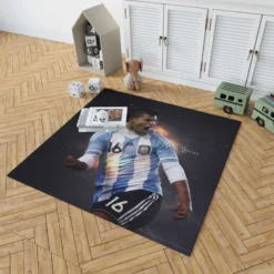 Sergio Aguero Argentina Soccer Player Rug 1