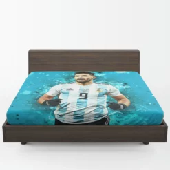 Sergio Aguero Argentina World Football Player Fitted Sheet 1