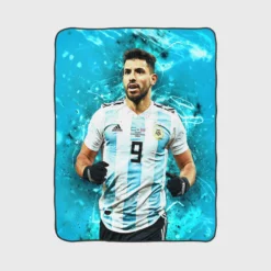 Sergio Aguero Argentina World Football Player Fleece Blanket 1