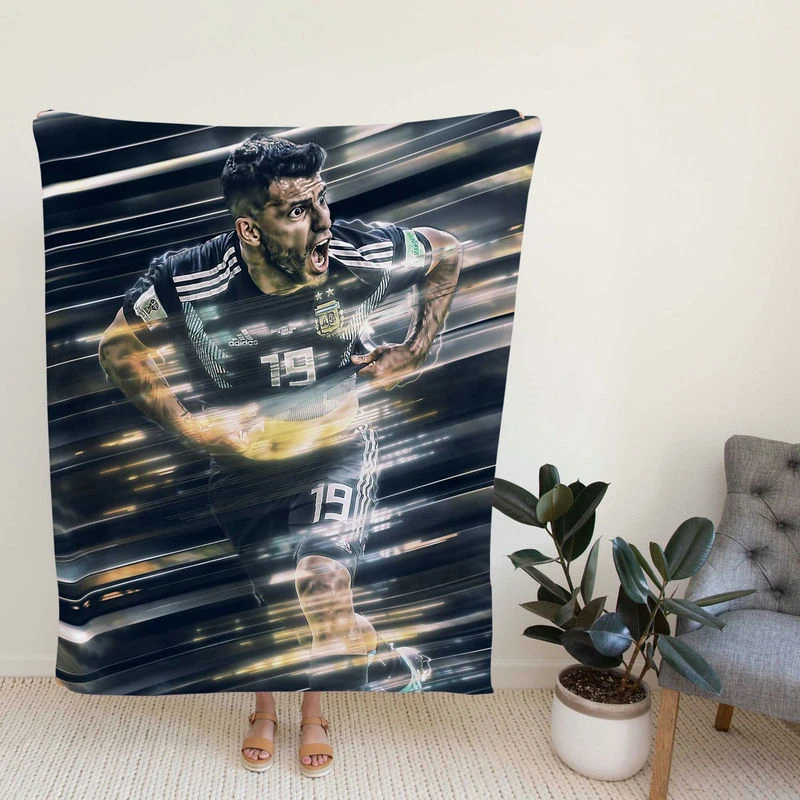 Sergio Aguero Classic Argentina Sports Player Fleece Blanket