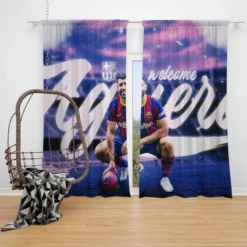 Sergio Aguero Consistent Baca Football Player Window Curtain