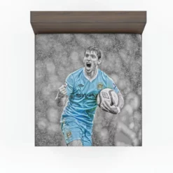 Sergio Aguero Dependable City Soccer Player Fitted Sheet