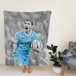 Sergio Aguero Dependable City Soccer Player Fleece Blanket