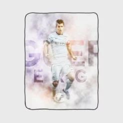 Sergio Aguero Elite Manchester City Sports Player Fleece Blanket 1